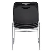 NPS 8500 Series Ultra-Compact Plastic Stack Chair, Assorted Colors (4 Pack)