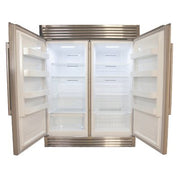 FORNO Rizzuto 60 in. 2 Door Pro-Style Touch Control Refrigerator Fridge/Freezer Dual Combination 27.6 cu.ft