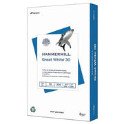 Hammermill Great White 30% Recycled Print Paper, 92 Bright, 1 Ream