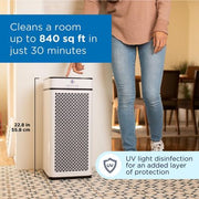 Medify MA-40 Purifier | H14 HEPA Filter & UV | White | 1 Pack | Extra Filter