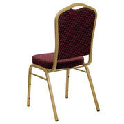 Fabric Crown Back Banquet Chair, Burgundy - 4 Pack