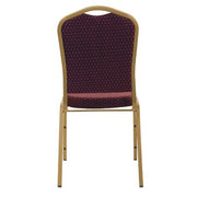 Fabric Crown Back Banquet Chair, Burgundy - 4 Pack