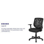Flash Furniture Mid-Back Mesh Office Chair, Black