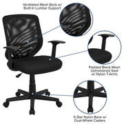 Flash Furniture Mid-Back Mesh Office Chair, Black