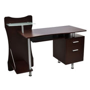 Techni Mobili Stylish Computer Desk with Storage, Chocolate