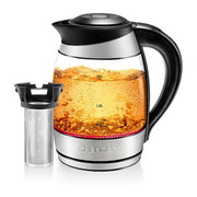 Chefman 1.8 Liter Electric Glass Kettle With Tea Infuser