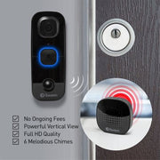 Swann Dual Powered Video Doorbell and Wi-Fi Smart Wired Audio and Visual Siren Alarm Kit