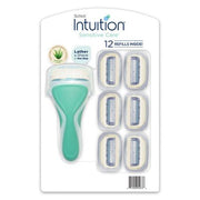 Schick Intuition Sensitive Care for Women, Razor Handle + 12 Cartridge Refills