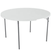 Lifetime 48" Fold-in-Half Round Commercial Grade Table, White Granite 