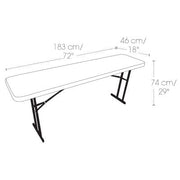 Lifetime 6-Foot Seminar Folding Table, White Granite
