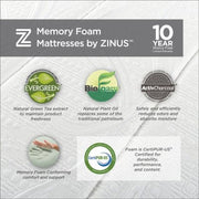 Zinus Night Therapy Gel Infused Memory Foam 12 inch Elite Twin Mattress