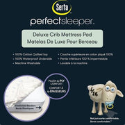 Serta PerfectSleeper Deluxe Crib Mattress Pad, White