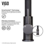 Vigo Edison Pull-Down Spray Kitchen Faucet (Matte Black)