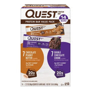 Quest Nutrition Chocolate Peanut Butter and Double Chocolate Chunk Protein Bars Variety Pack (14 ct.)