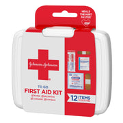 Johnson & Johnson First Aid To Go Portable Mini Travel Kit, 12 pieces