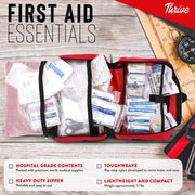 Thrive | First Aid Kit | 291 Piece Supply Kit | Hospital Grade Medical Supplies for Emergency and Survival Situations | Car, Trucks, Camping, Travel, Office, Sports, Hunting & Home