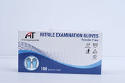 Nitrile Exam Gloves - Medical Grade, Powder Free, Disposable, Non Sterile, Food Safe, Textured, Indigo blue Color, 100 count, 1 box, Size Large