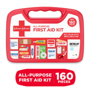 Johnson & Johnson All-Purpose Portable Compact First Aid Kit, 160 pc