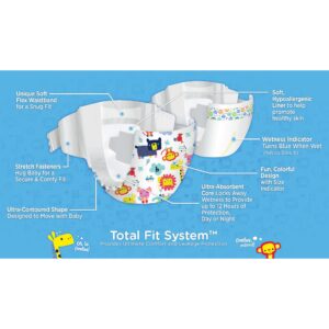 Attends Comfees Premium Baby Diapers, Tab Closure, Kid Design, Size 4 - Image 4