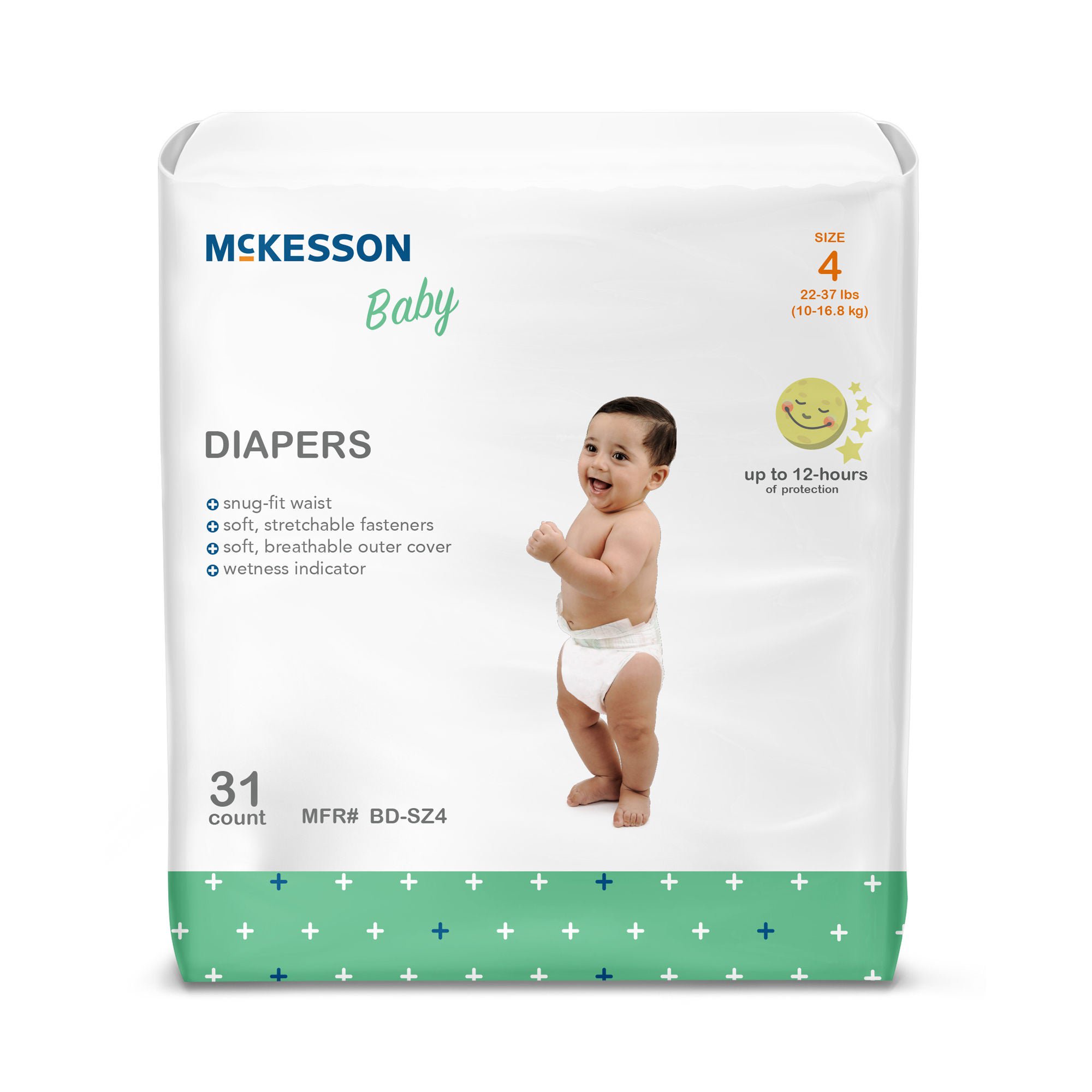 McKesson Baby Diaper, Size 4 for Toddlers weighing 22 ? 31 lbs.