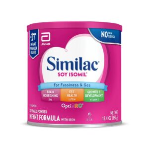 Similac? Soy Isomil? For Fussiness and Gas Powder Infant Formula, 12.4-ounce can - Image 1