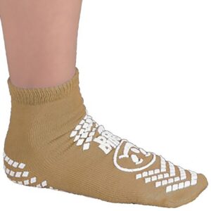 Pillow Paws? Ankle High Double Imprint Terries? Slipper Socks, Extra Large, Light Brown - Image 3