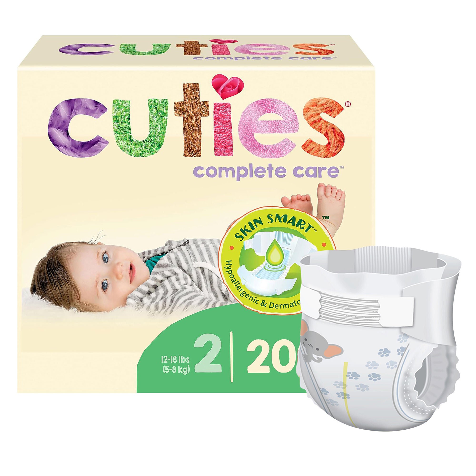 Cuties? Complete Care Diapers, Size 2