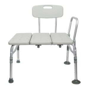 McKesson Aluminum Transfer Bench with Reversible Back - Image 1