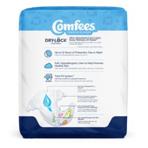Attends Comfees Premium Diapers, Unisex, Baby, Tab Closure, Size 3 - Image 2