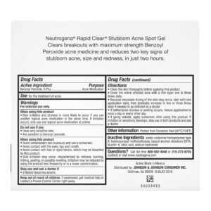 Neutrogena? Rapid Clear Stubborn Acne Spot 10% Benzoyl Peroxide Gel, 1 ounce - Image 3