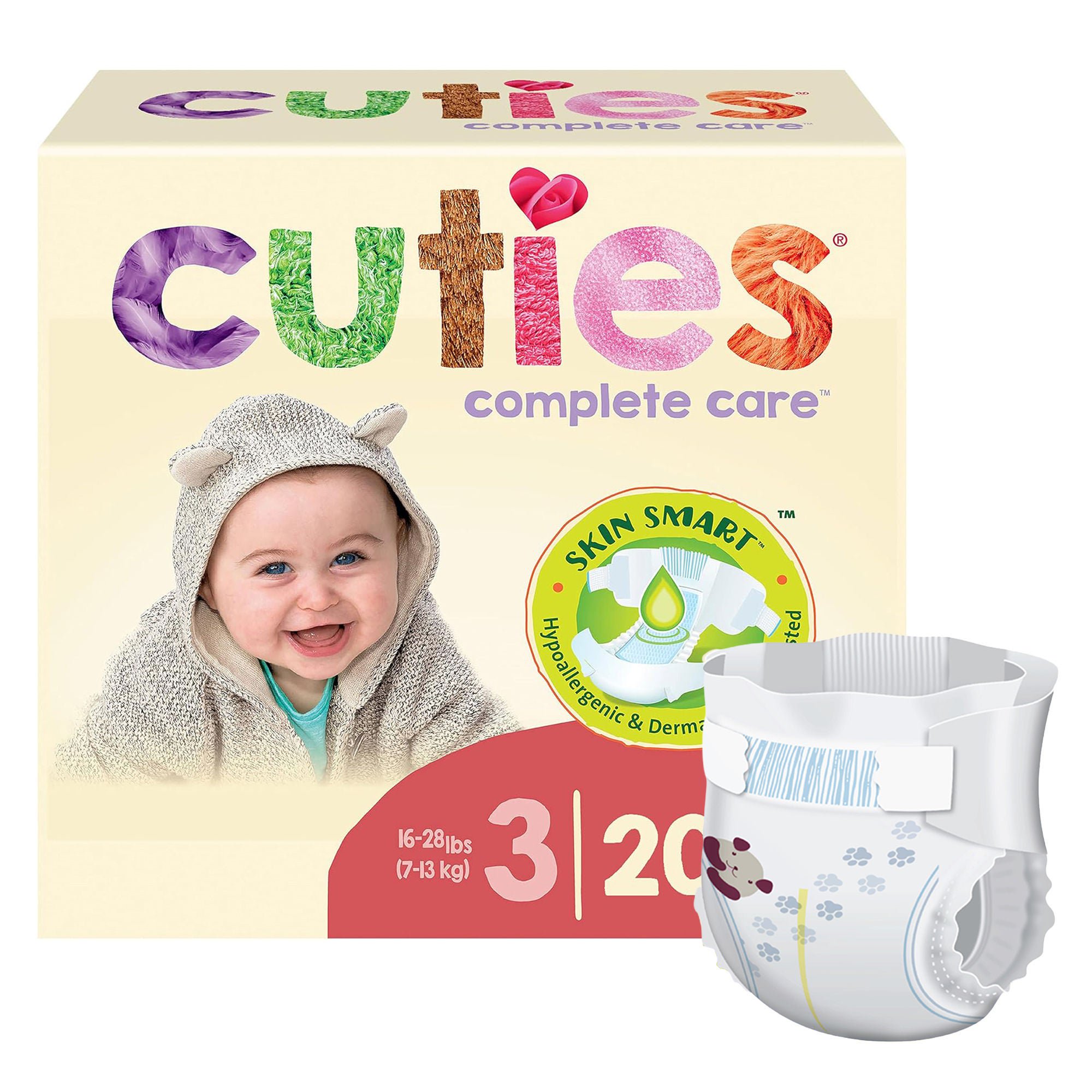 Cuties? Complete Care Diapers, Size 3