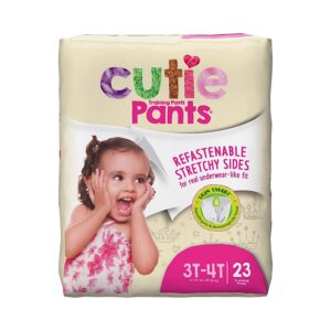 Cutie Pants? Toddler Training Pants, Pink Princess Print, 3T ? 4T, 32 ? 40 lbs. - Image 1