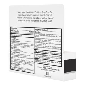 Neutrogena? Rapid Clear Stubborn Acne Spot 10% Benzoyl Peroxide Gel, 1 ounce - Image 5