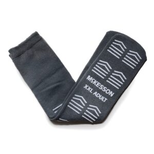 McKesson Slipper Socks, Single Tread, 2X-Large, Gray - Image 1