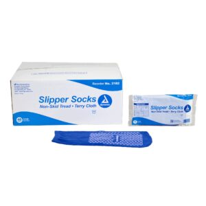 dynarex? Single Tread Slipper Socks, Large, Blue - Image 4