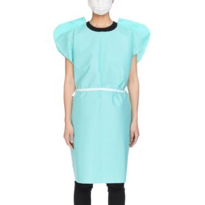 McKesson Patient Exam Gown, One Size Fits Most, Teal - Image 1