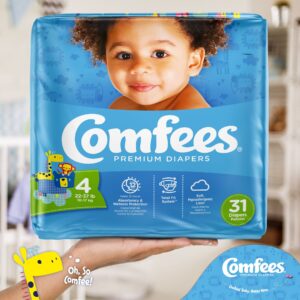 Comfees? Premium Diapers, Unisex, Baby, Tab Closure, Size 4 - Image 5