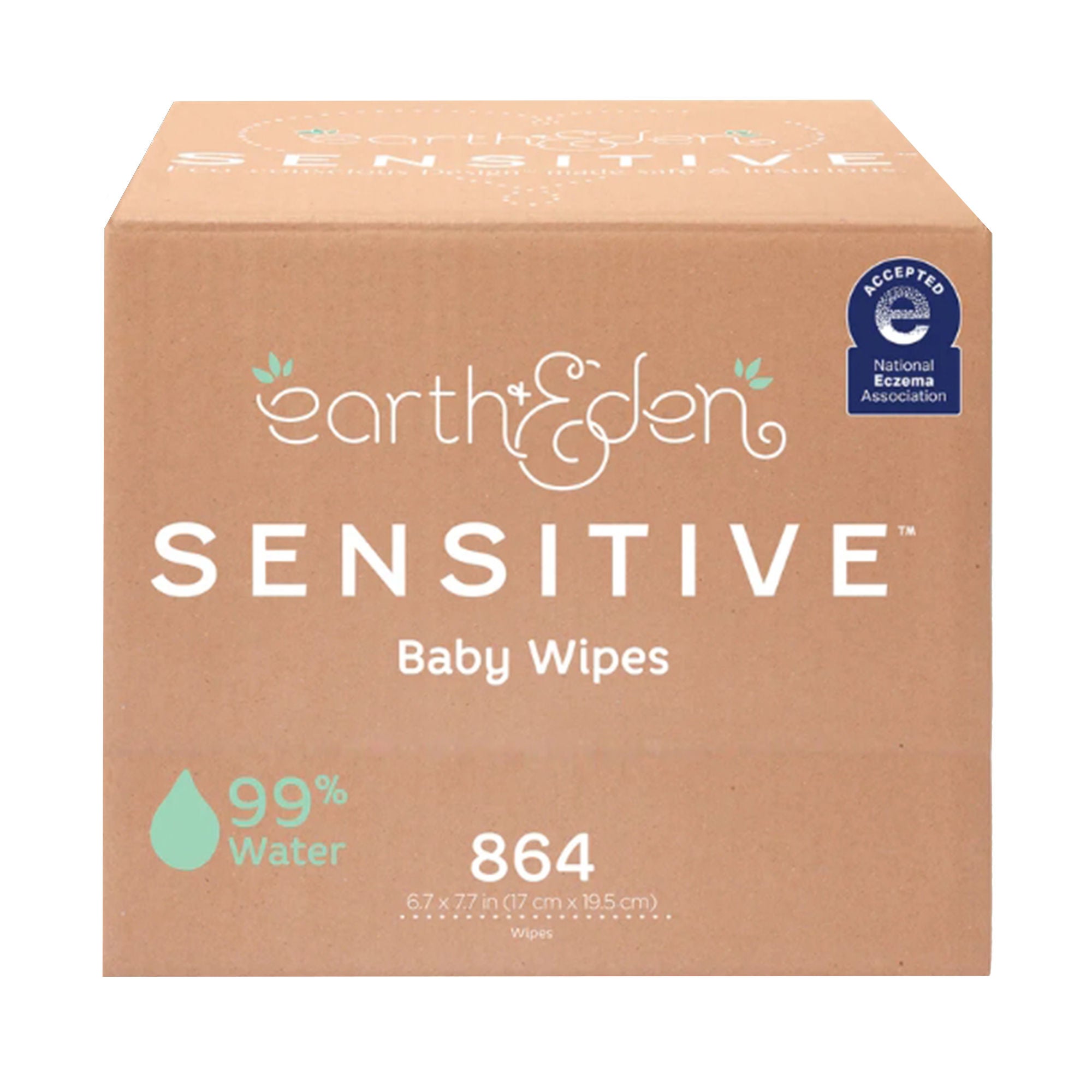 Earth & Eden Sensitive? Baby Wipes, 6.7 x 7.7 Inch, 72 per Pack