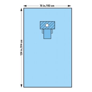 Halyard Sterile Thyroid EENT Drape, 76 W x 124 L Inch - Image 1