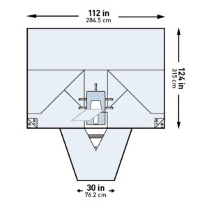 McKesson Sterile LAVH Laparotomy Drape, 112 x 30 x 124 Inch - Image 1