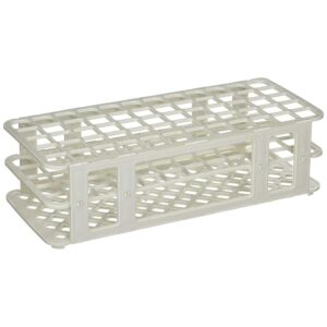 Globe® Scientific 456500 Series Test Tube Rack, 16/17mm, 60-Place, White - Image 1