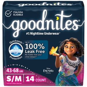 Goodnites? Heavy Absorbency Nighttime Underwear, S/M for Girls 43 ? 68 lbs. - Image 3