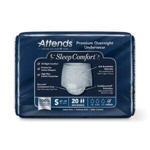 Attends? Sleep Comfort Premium Overnight Underwear, Small, 20 ? 34 Inches - Image 4