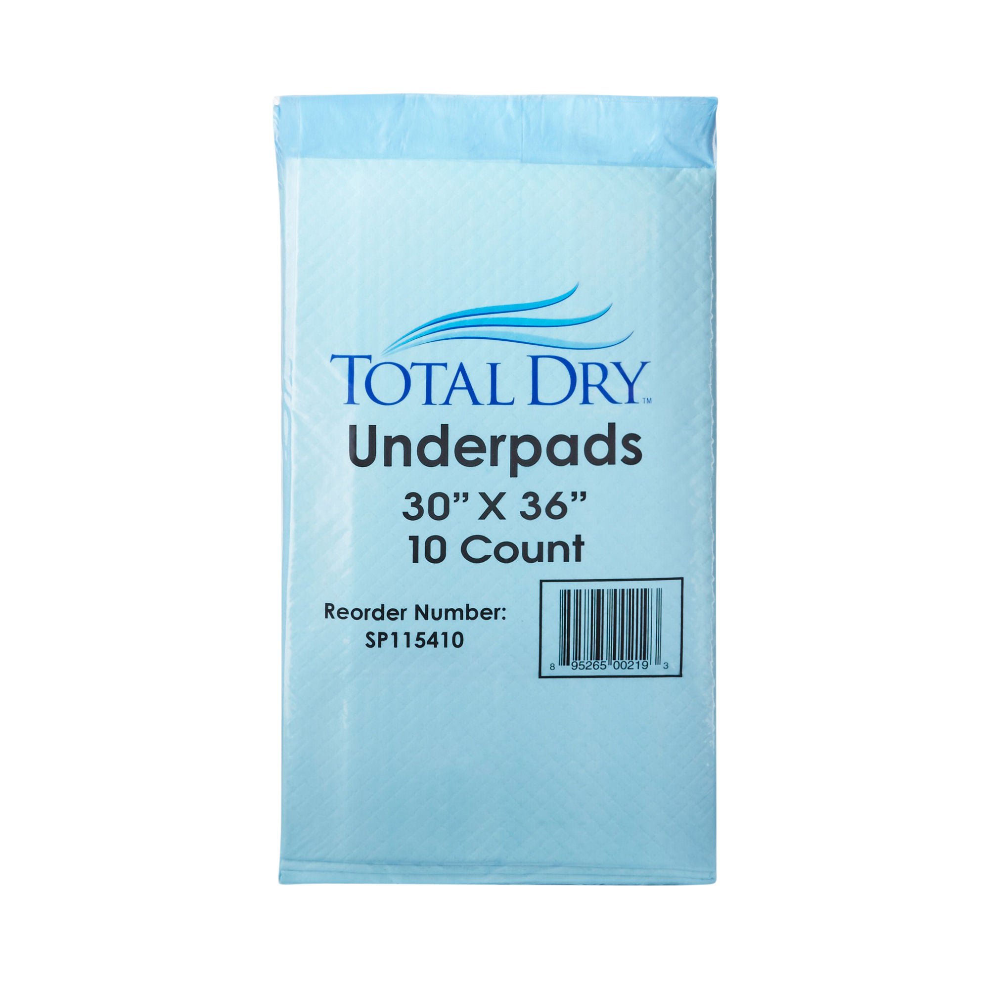 TotalDry? Incontinence Underpads, Heavy Absorbency, Blue, 30 x 36 Inch