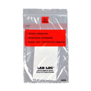 Lab-Loc® Specimen Transport Bag, Document Pouch, Absorbent Pad, Zip Close, 6 x 9 - Image 1