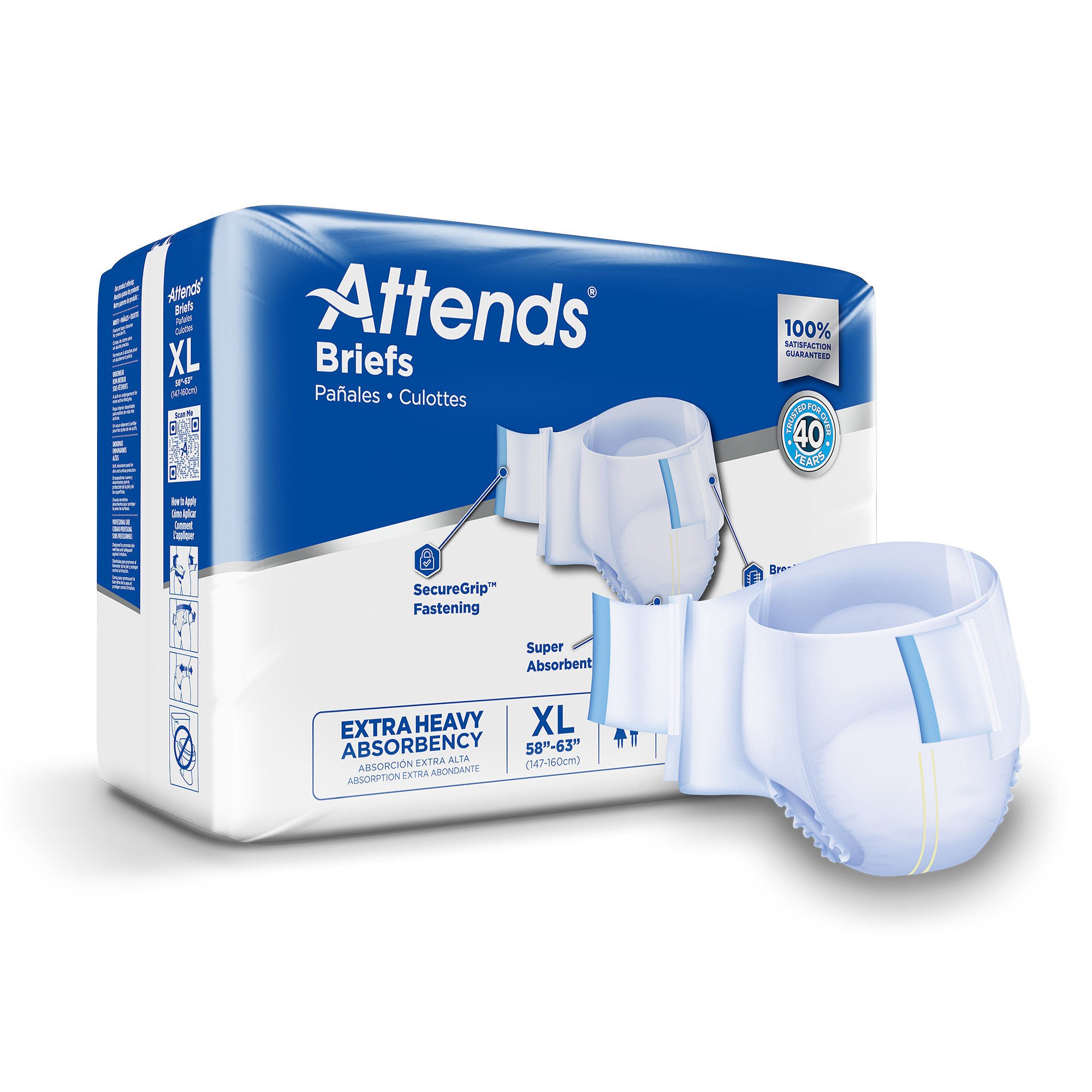 Attends? Extra Heavy Absorbency Briefs, Extra Large
