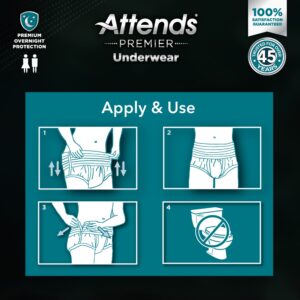 Attends? Premier Underwear, Heavy Absorbency, Medium, 34 to 44 Inch Waist/Hip - Image 6