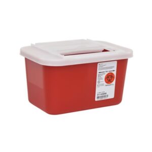 Cardinal Health? Monoject? Biohazardous Sharps Container, 1 Gal., 10? x 6? x 7" - Image 1