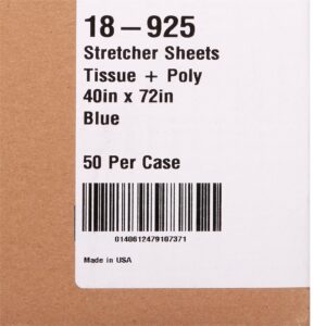 McKesson Blue Flat Stretcher Sheet, 40 x 72 Inch - Image 5