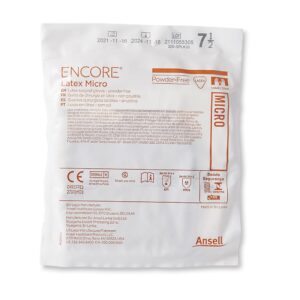 Encore? Latex Micro Surgical Glove, Size 7.5, Brown - Image 3